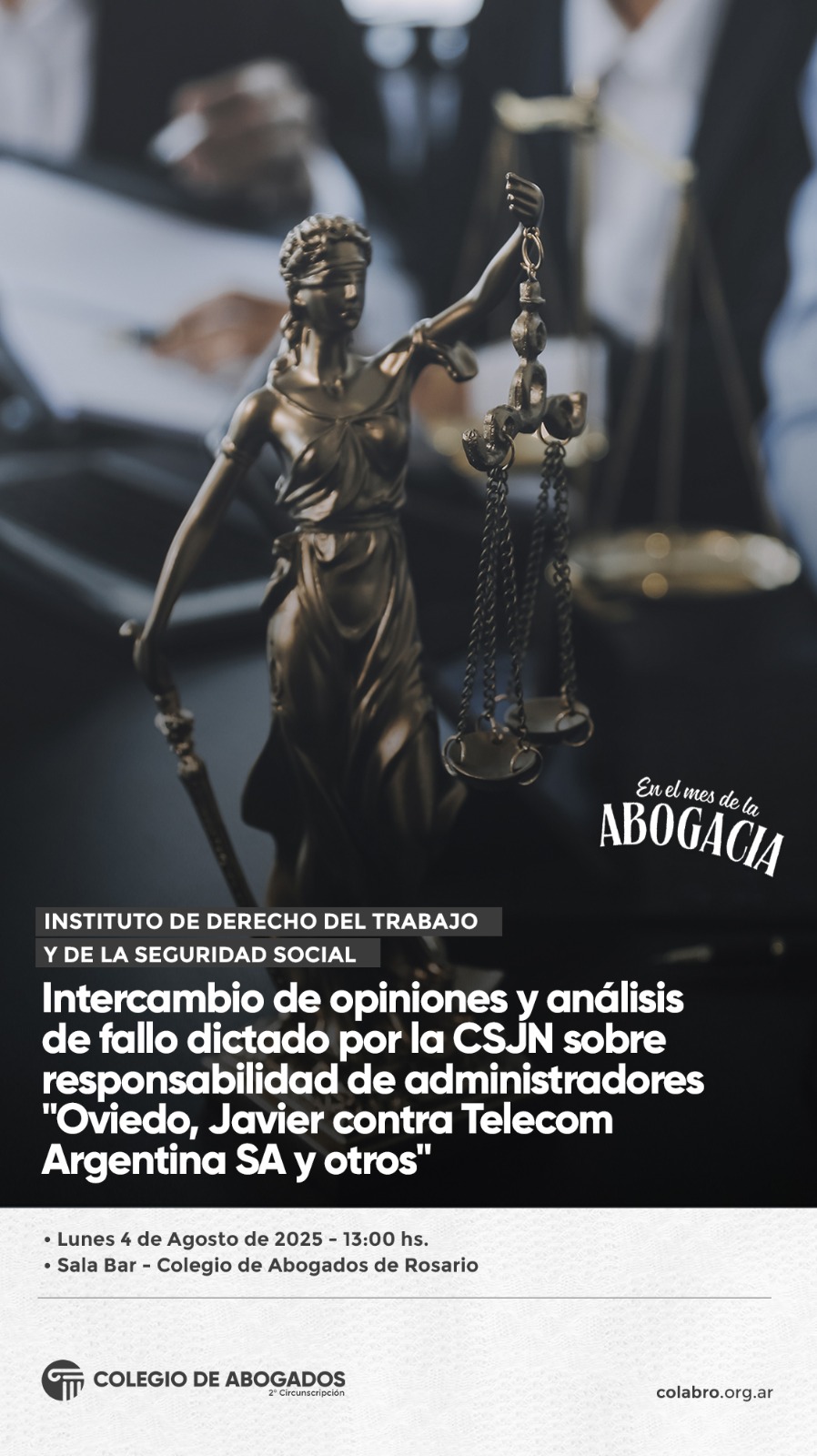 Intercambio de opiniones y análisis de fallo dictado por la CSJN sobre responsabilidad de administradores - 04/08/2025